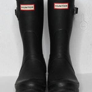 Hunter Short Rain Boots Black Size 8